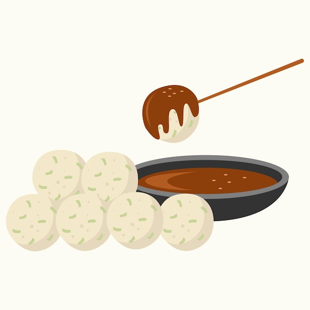 Cilok-Snacks typisch indonesisches Essen