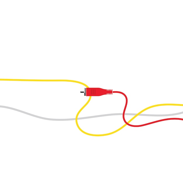 Vektor cinch-kabel-symbol, vektorgrafik-design