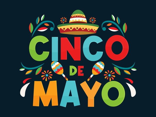 Vektor cinco de mayo (fünf der mai)