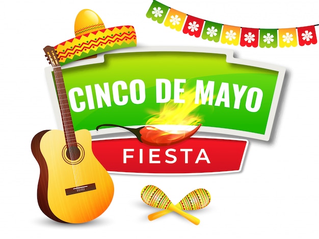 Vektor cinco de mayo hintergrund.