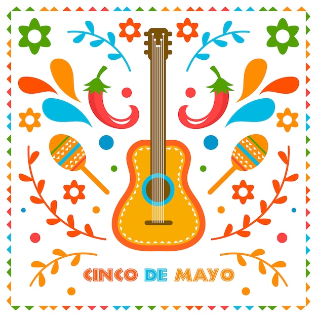 Cinco de mayo hintergrundkonzept