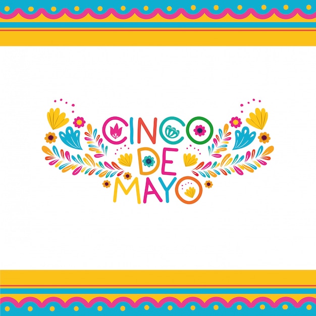 Cinco de Mayo Label isoliert Symbol