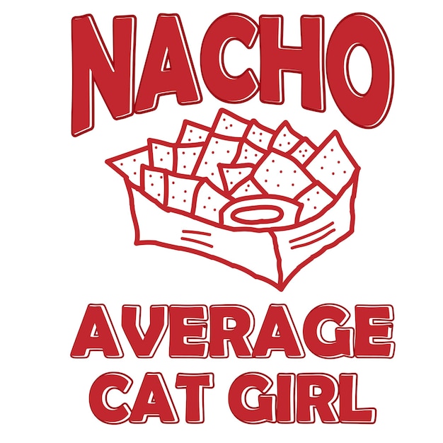 Cinco de mayo t-shirt design nacho durchschnittliche katzenmädchen