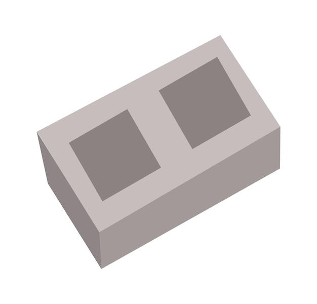 Cinder block brick bauindustrie vektor-illustration