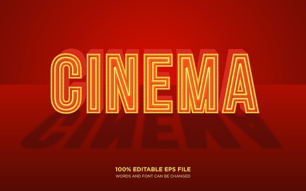 Cinema 3d bearbeitbarer textstileffekt