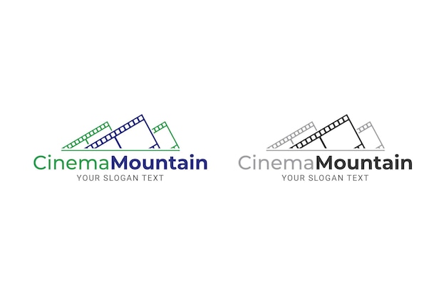 Cinema mountain-logo-vorlage