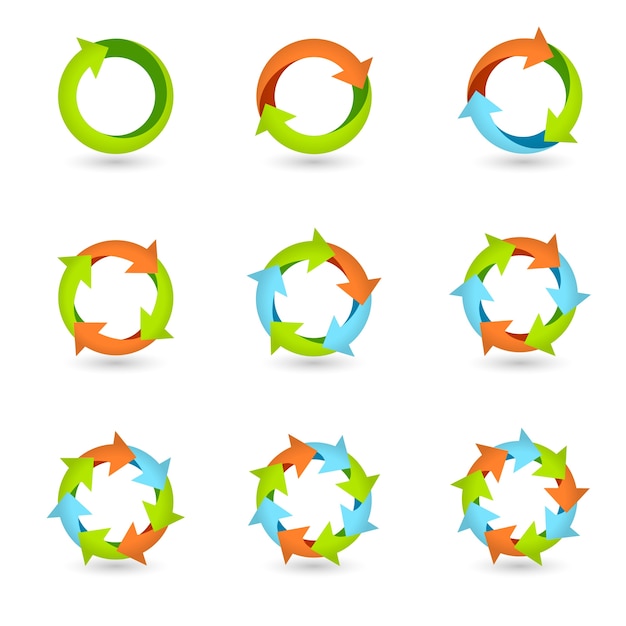 Circle arrow icons