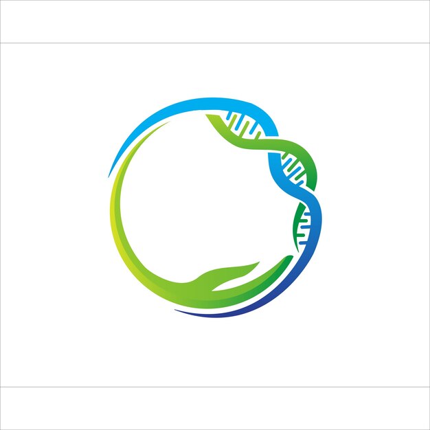 Circle dna care logo entwirft einfache moderne für medizinische und gesundheitliche