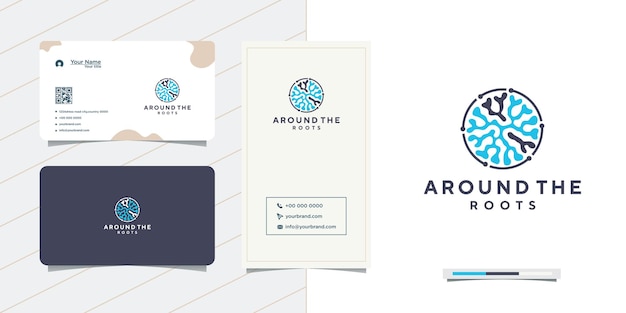 Circle roots logo-design und visitenkarte