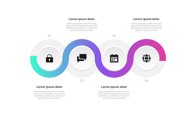 Circular business infografik vorlage