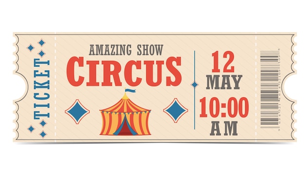 Circus ticket ein tolles showzelt