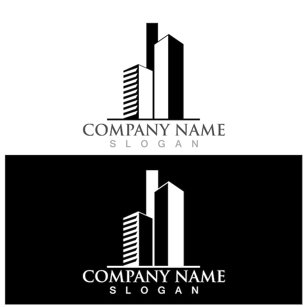 Cityscape tower logo und vektorvorlage