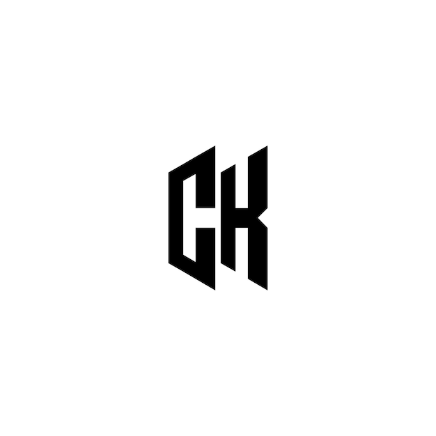 CK Monogramm Logo Design Buchstabe Text Name Symbol Monochrom Logotyp Alphabet Zeichen Einfaches Logo