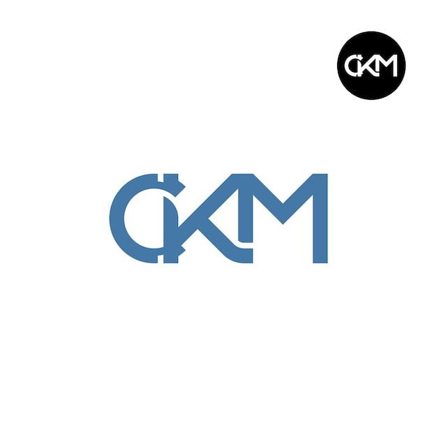 Vektor ckm-buchstaben-monogramm-logo-design