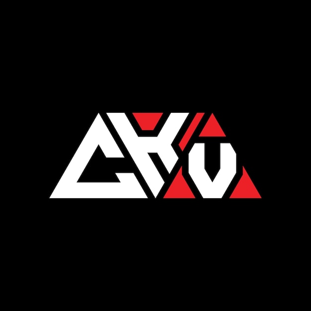 CKV Dreieckbuchstaben-Logo-Design mit Dreiecksform CKV Dreiecks-Logos-Design Monogramm CKV dreiecks-Vektor-Logotypen-Vorlage mit roter Farbe CKV dreieckiges Logo Einfach Elegante und luxuriöse Logo CKV