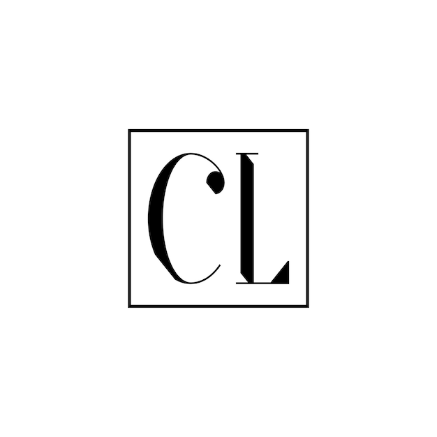 CL-Monogramm-Logo-Design, Buchstabe, Text, Name, Symbol, einfarbig, Logo, Alphabet, Zeichen, einfaches Logo