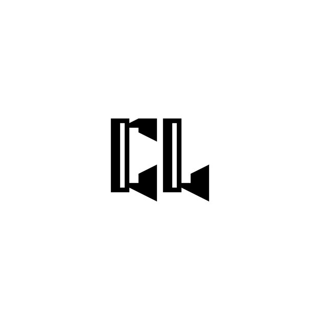 CL-Monogramm-Logo-Design, Buchstabe, Text, Name, Symbol, einfarbig, Logo, Alphabet, Zeichen, einfaches Logo
