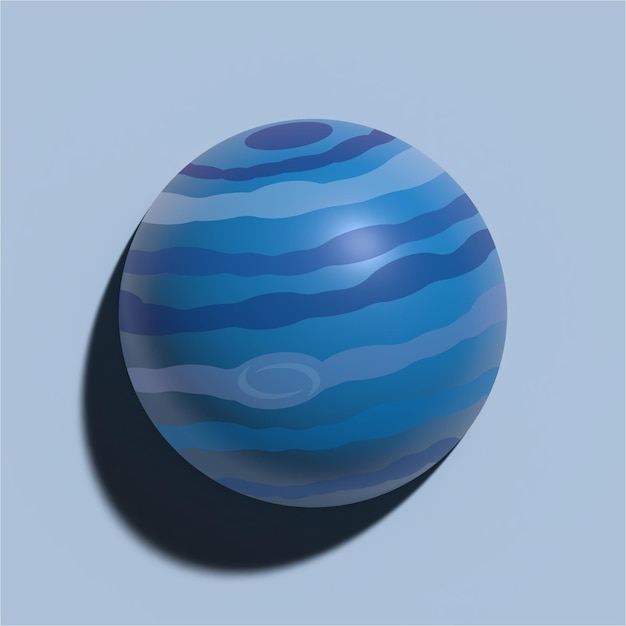 Clay Art Sonnensystem 3D-Vektor Neptun