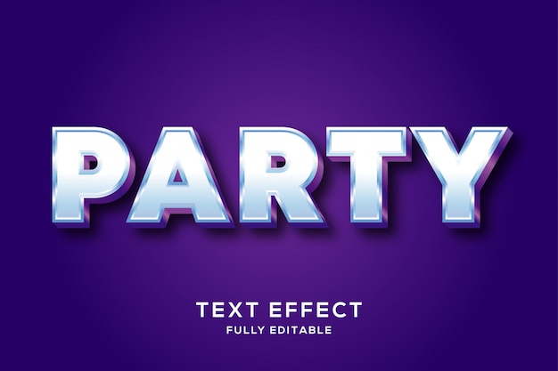 Clean bold party editierbarer texteffekt