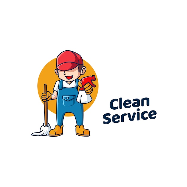 Clean Service Logo Housekeeping Glanz Symbol
