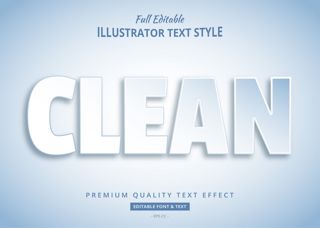 Vektor clean text-effekt