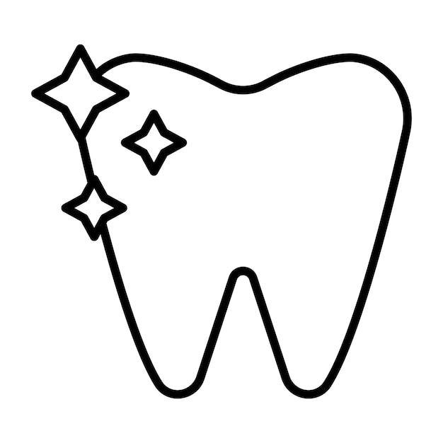 Clean Tooth-Vektor-Illustrationsstil