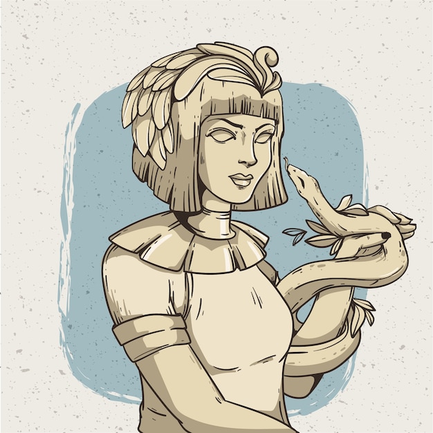 Vektor cleopatra-charakterillustration