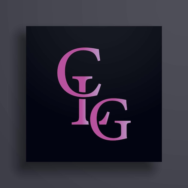 Vektor clg-buchstabe, luxuriöse schwarze logo-vorlage