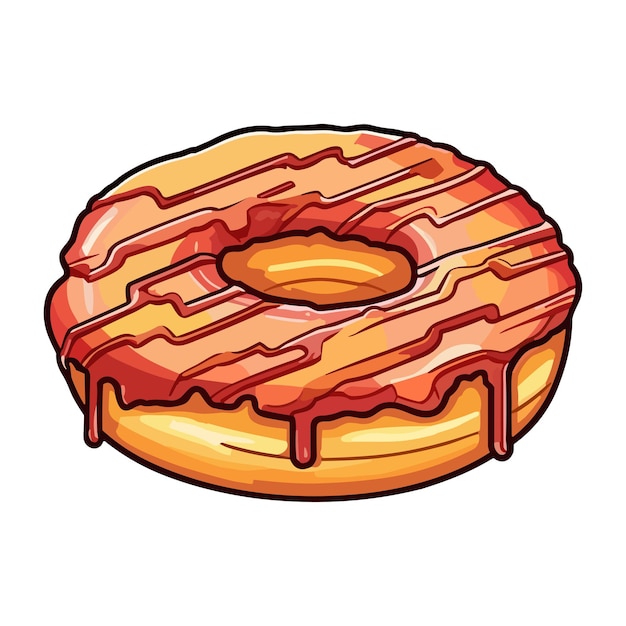 Clip-art-illustration mit ahorn-bacon-donut