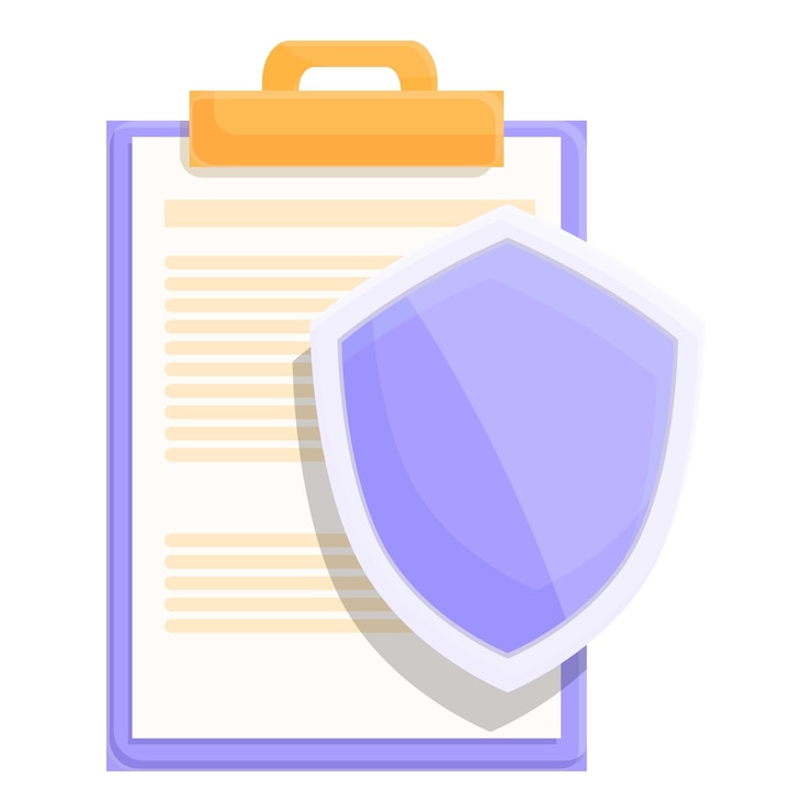 Vektor clipboard-datensymbol-cartoon-vektor sichere privatsphäre online privat