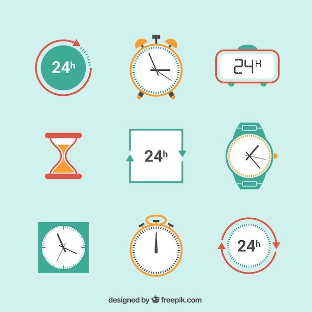 Clock icons