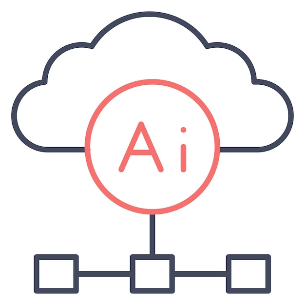 Cloud-basierte Architektur-Vektor-Illustrationsstil