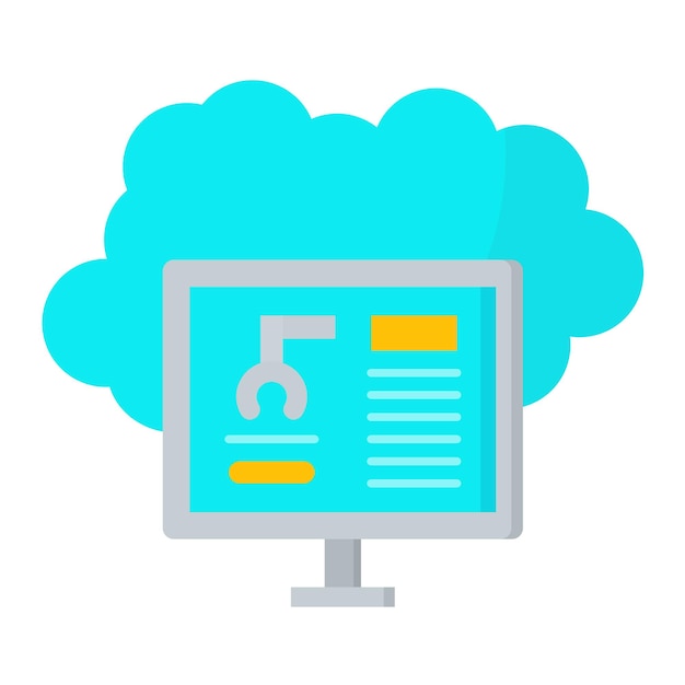 Cloud-Computing-Flachillustration