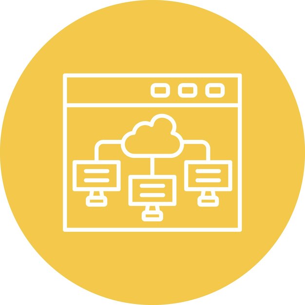 Cloud-Computing-Icon-Vektorbild kann für SEO und SEM verwendet werden