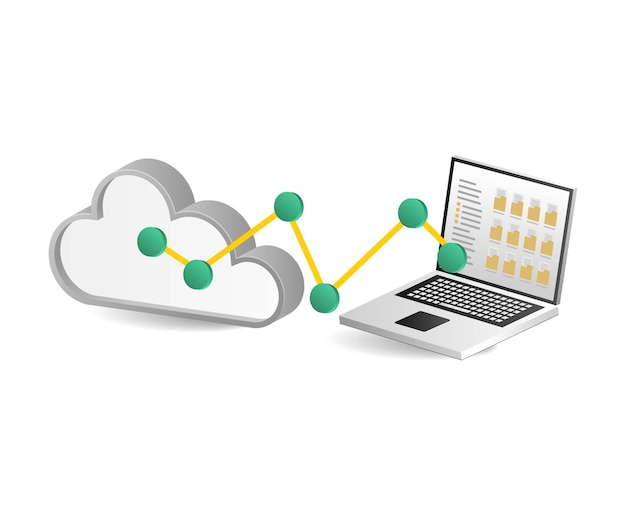 Cloud-computing-konzept mit ikonendesign-vektorillustration 10 env-grafik