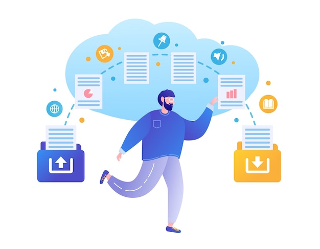 Cloud Computing Netzwerk-Cloud-Dienst Kopieren von Dateien Backup-Dateifreigabekonzepte