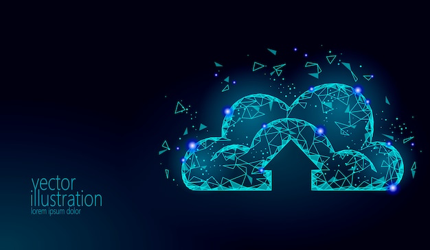 Cloud-Computing-Online-Speicher Low-Poly