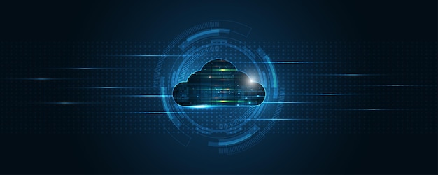 Cloud-Computing-Speichertechnologie-Hintergrund für digitale Datendienste Innovationskonzept