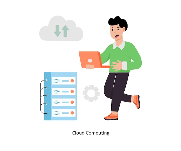 Cloud Computing Vektor-Illustration in der EPS 10-Datei