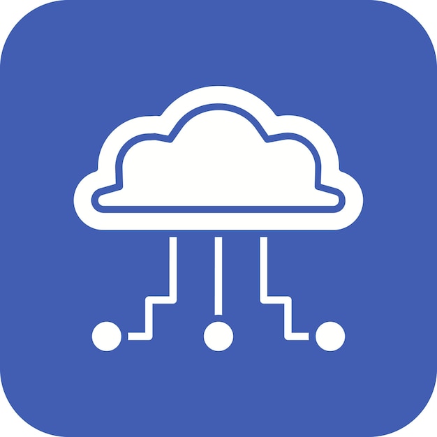 Cloud-Computing-Vektor-Symbol kann für Web-Hosting-Ikonen verwendet werden