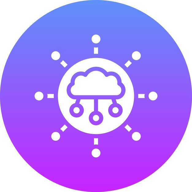 Cloud Connection-Vektor-Symbol-Illustration des Web-Hosting-Ikonensets