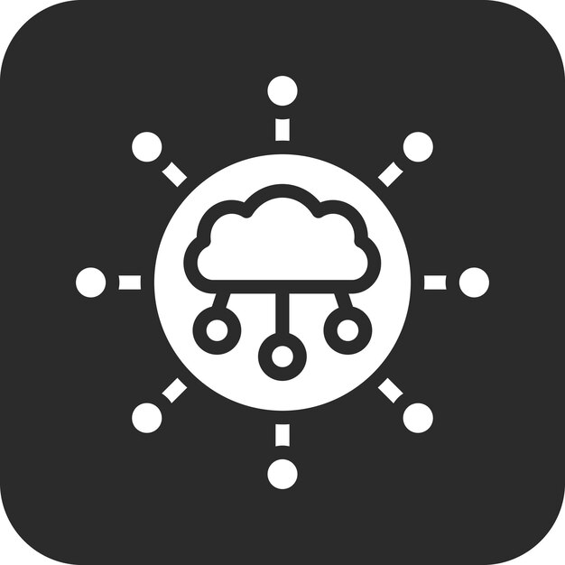 Cloud Connection-Vektor-Symbol-Illustration des Web-Hosting-Ikonensets