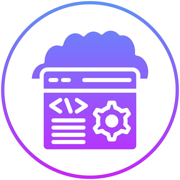Cloud Deployment-Vektor-Ikonen-Illustration des No-Code-Ikonensets