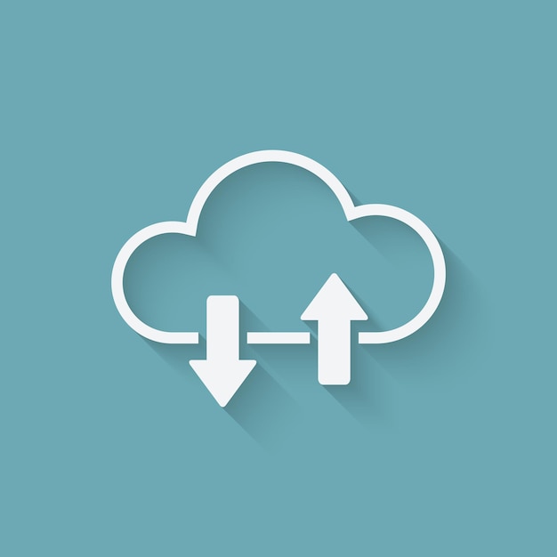 Cloud-Download- und Upload-Konzept-Symbol