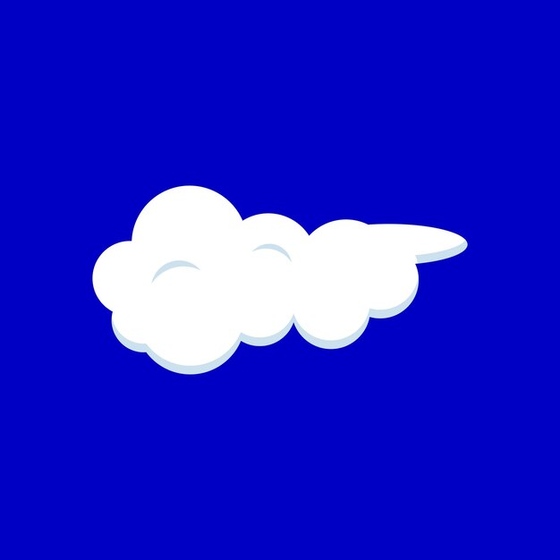 Cloud-Element-Vektor-Flachdesign