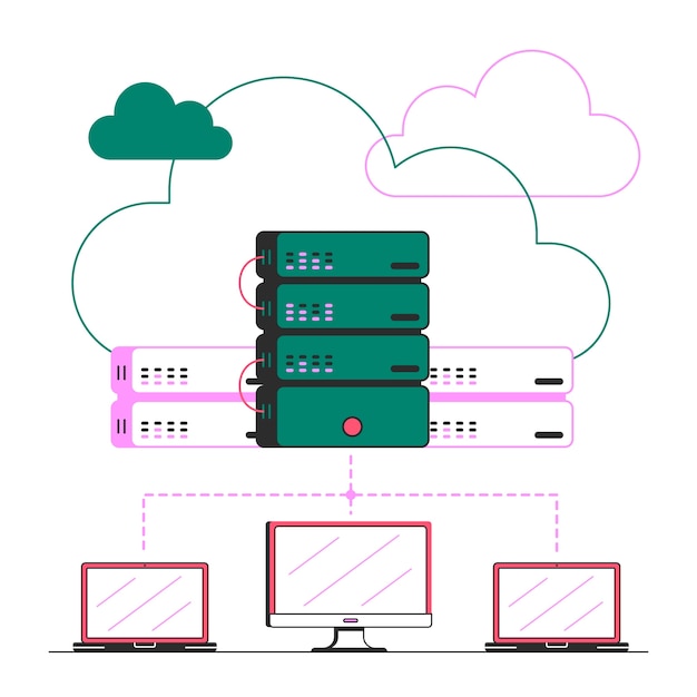 Cloud Hosting Illustration