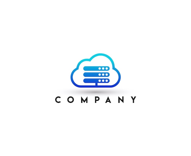 Vektor cloud-hosting-logo