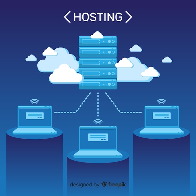 Cloud-hosting-service-hintergrund