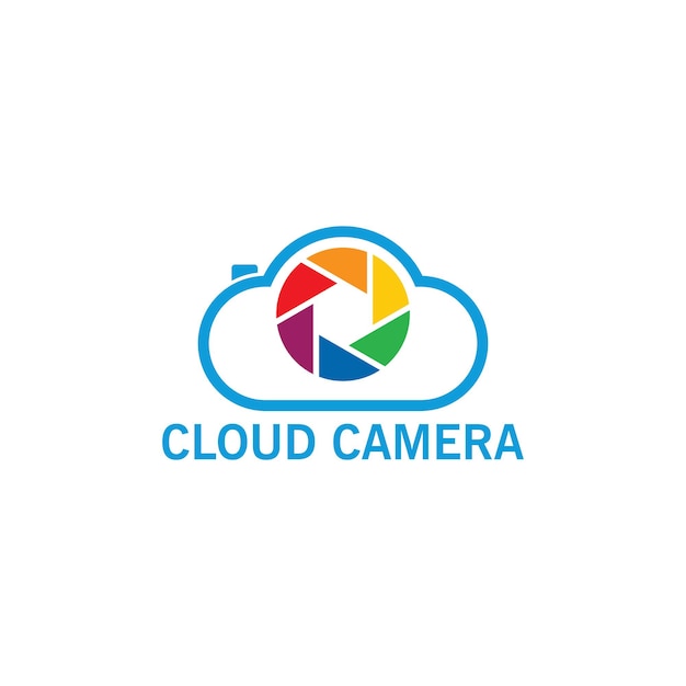 Cloud-kamera-logo-vorlagen-design