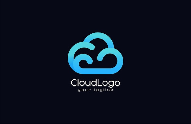 Cloud-logo-design-vektor-vorlage